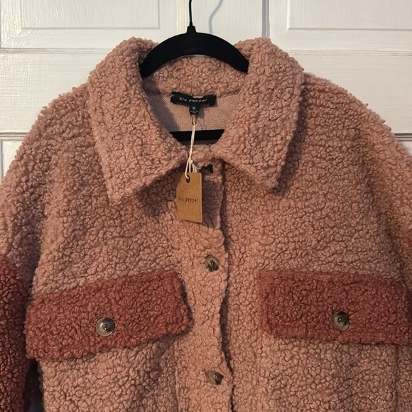Blu Pepper NWT Women's Sherpa Jacket Size Medium - Picture 2 of 11